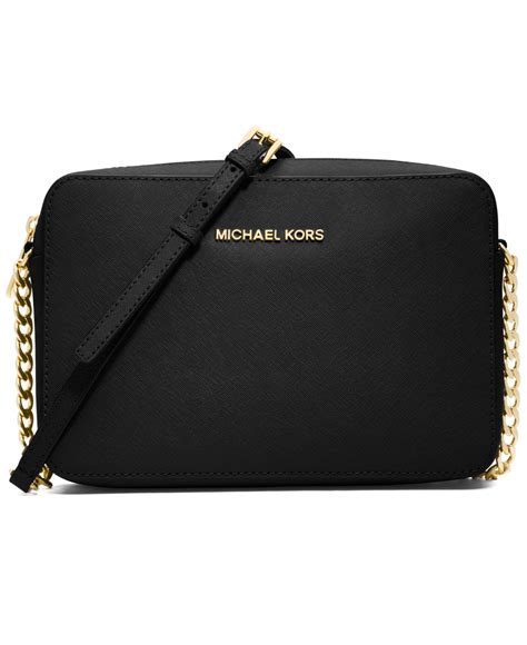 michael kors black jet set mk logo id case|michael jet set crossbody.